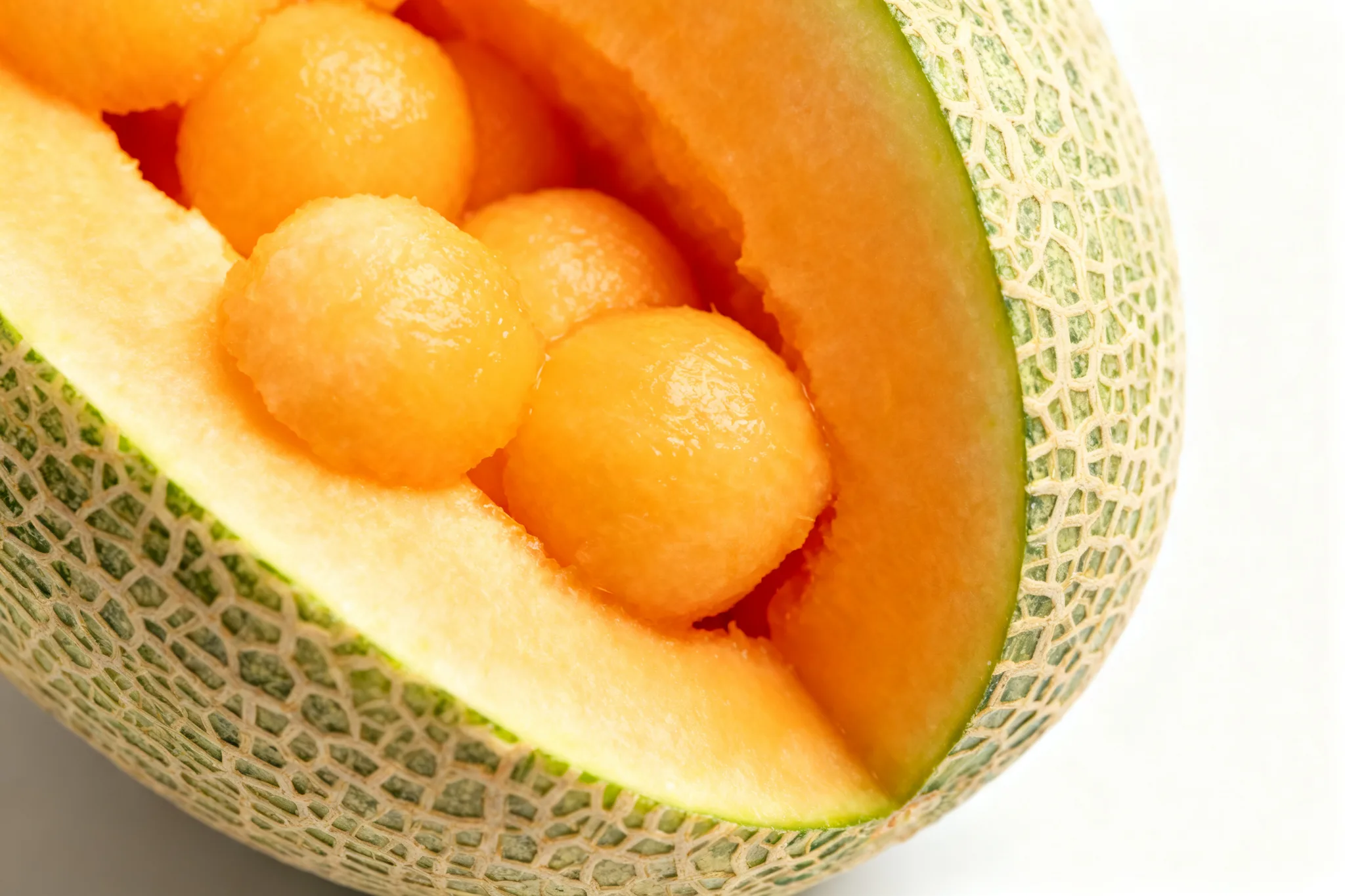 Fresh Cut Cantaloupe: Orange and Green Temptation