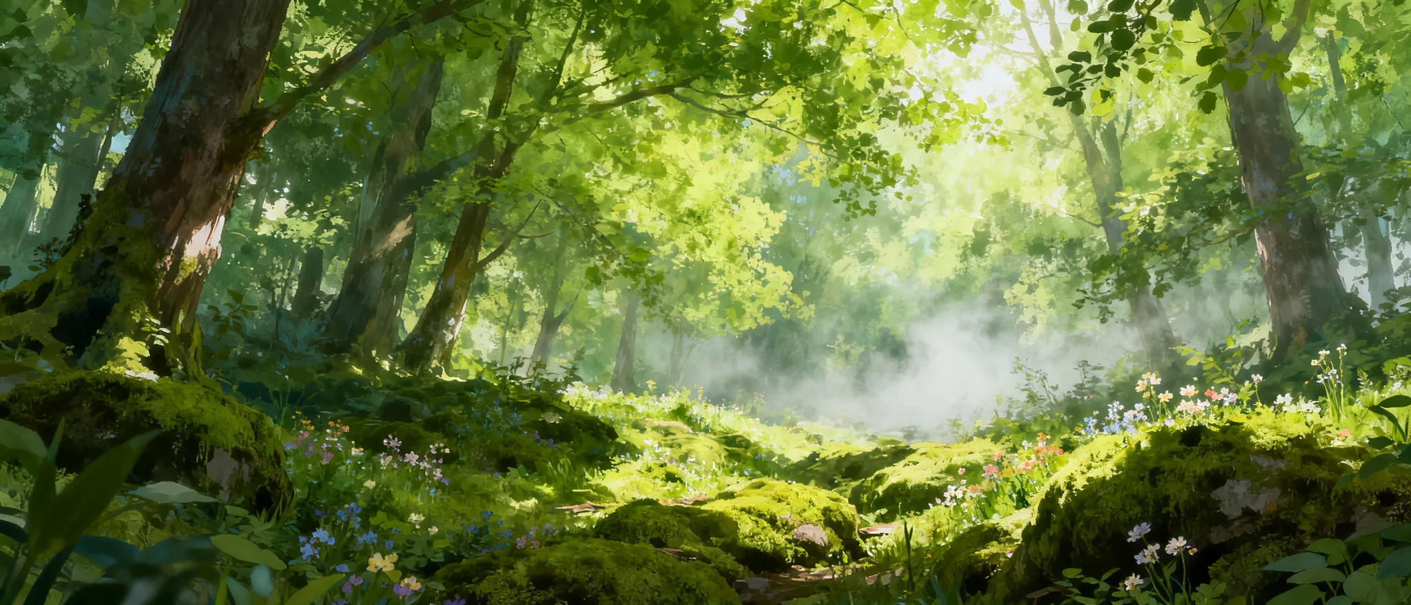 Spring Whispers in the Verdant Forest