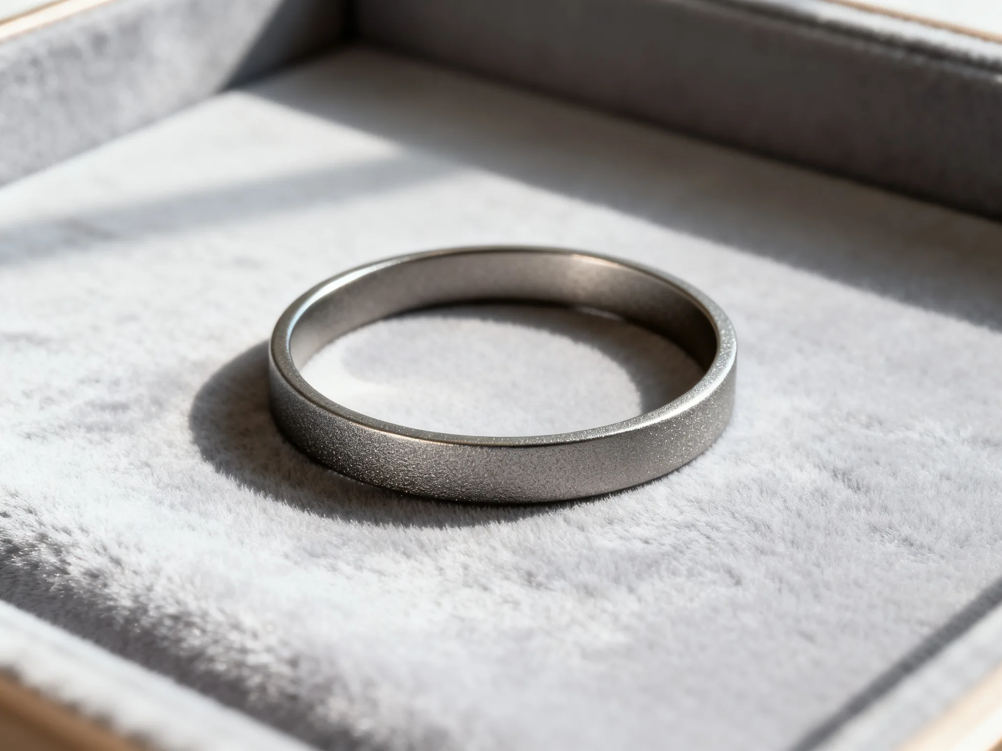 Matte Sandblasted Circle Bangle: Minimalist Luxe Texture